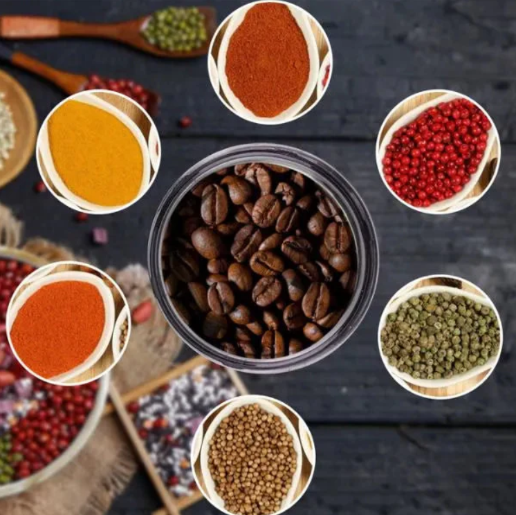 Molino Eléctrico Multifunción - Café, Especias y Semillas en 10 Segundos